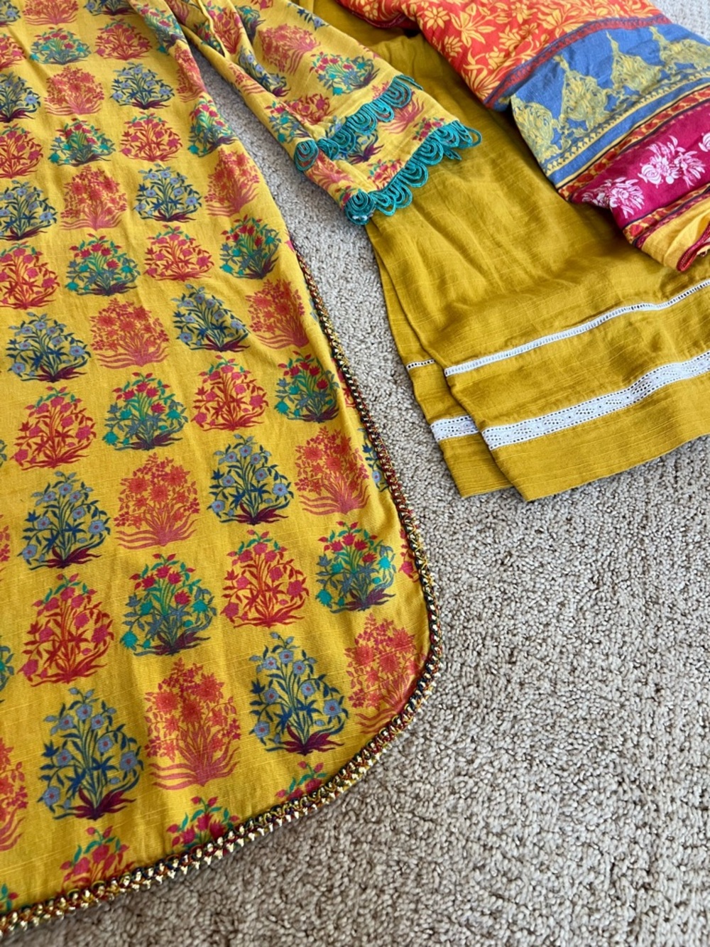 Indian Pakistani dress Khaddar 3 piece - Picture 3 of 5